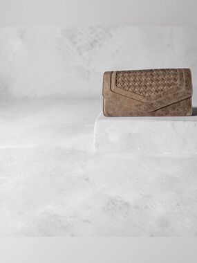 Matt & Nat Brown wallet with Woven Design